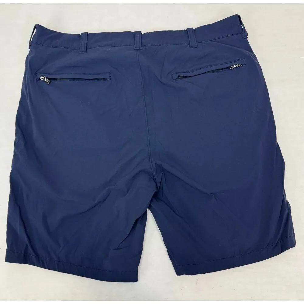 J. Crew Stretch Chino Shorts Blue Nylon Men's Size 34